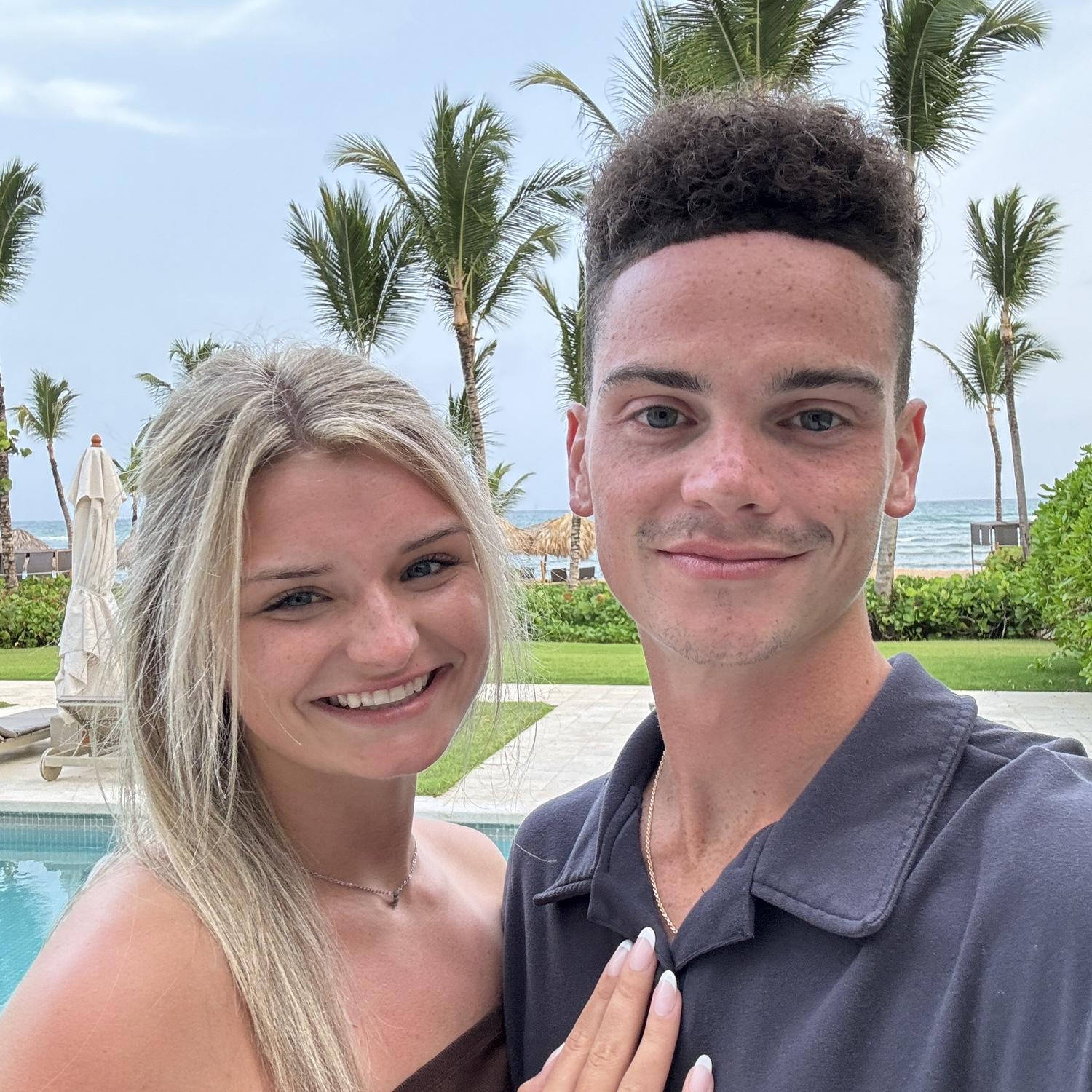 Proper engagement photo in Punta Cana!