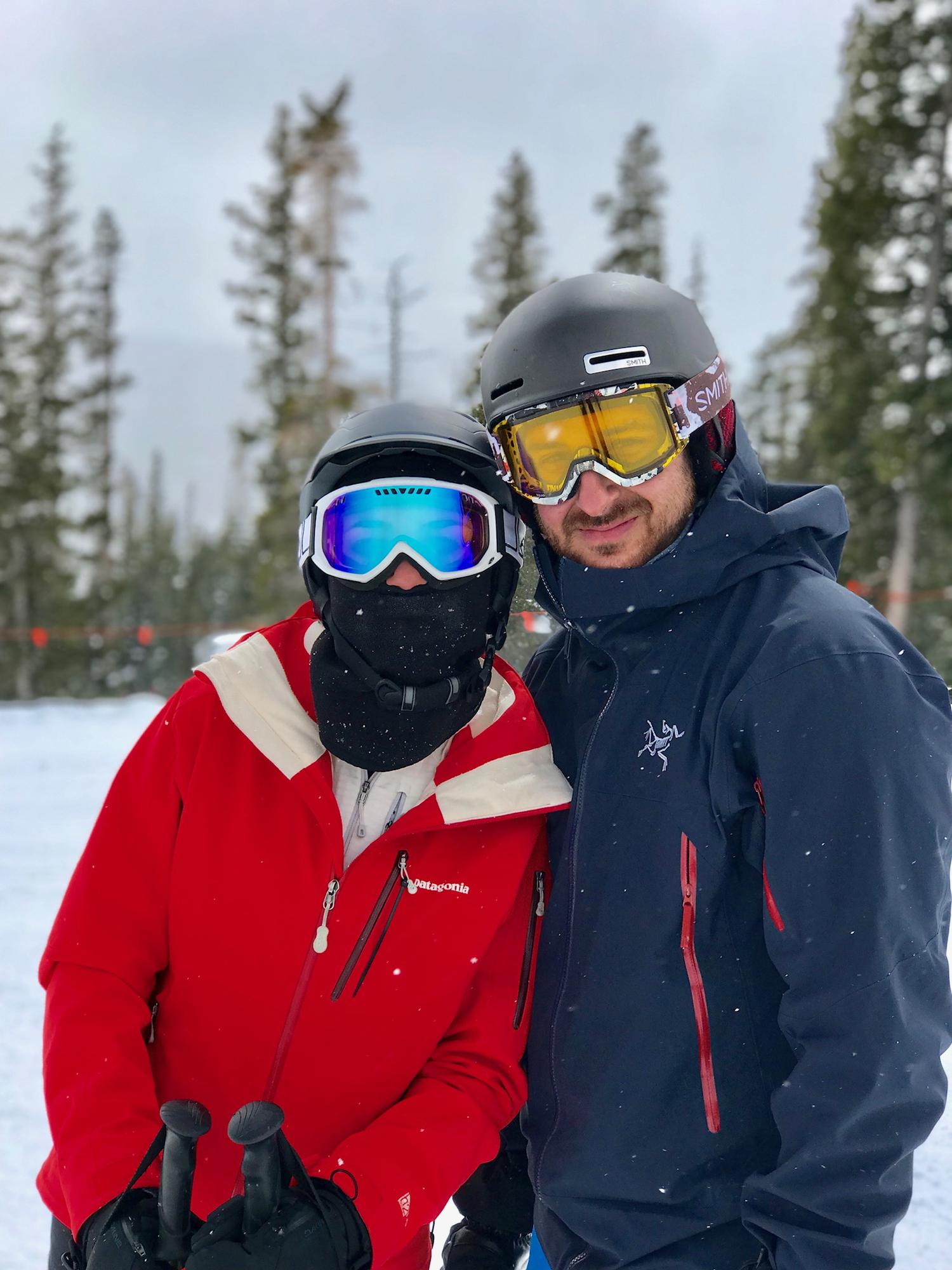 One of many ski trips to Colorado! Maja skis, Alex snowboards.