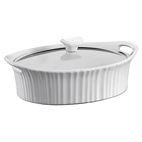 CorningWare® French White® 2.5 qt. Ceramic Oval Casserole