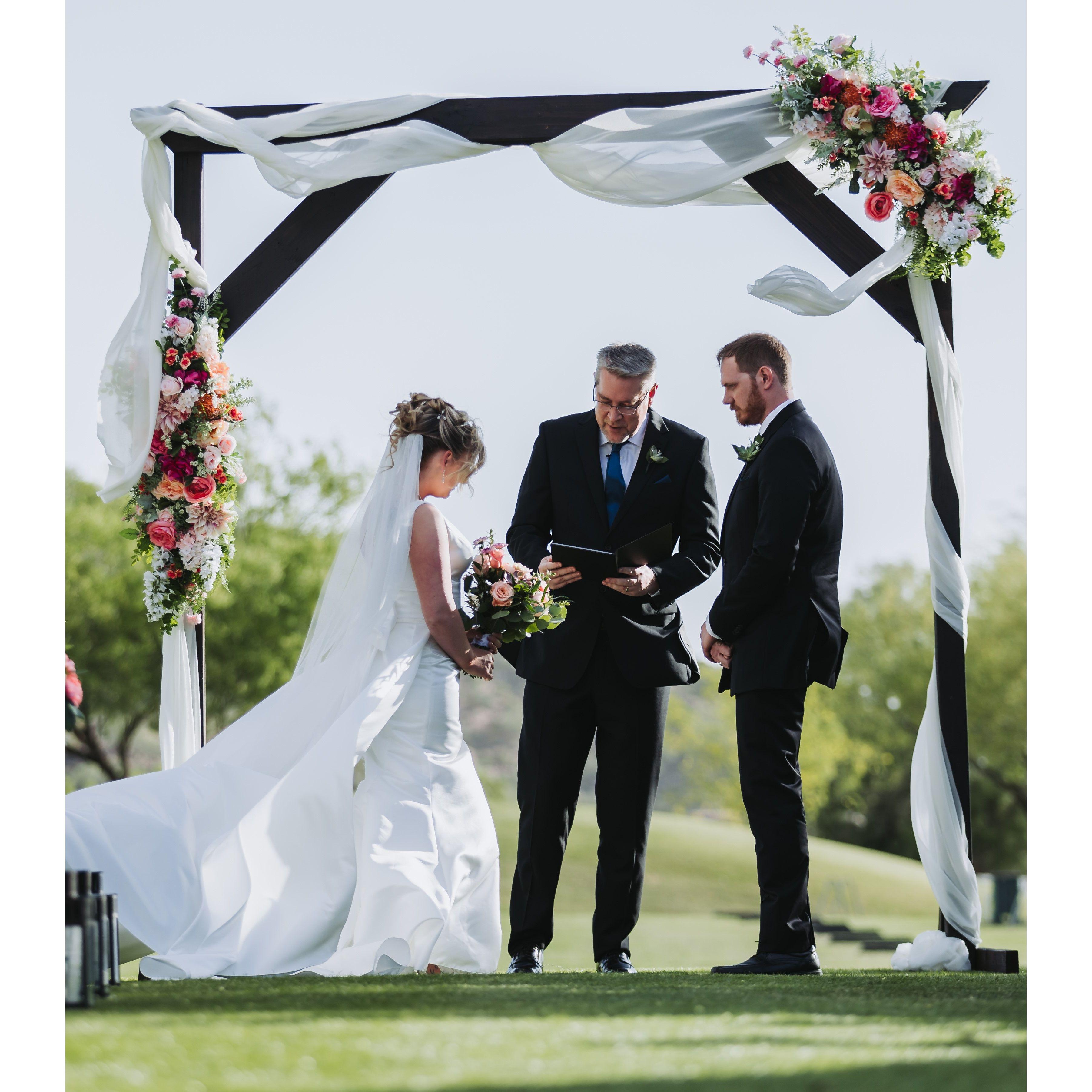 Receiving a blessing before our vows