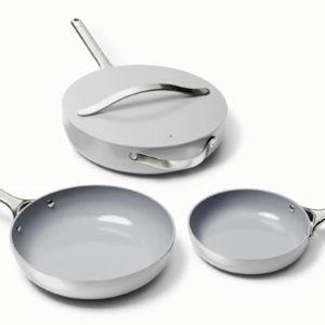 Ceramic Fry Pan Trio | Non-Toxic Coating for Frying | Non-Stick Coating | Caraway