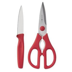 Wusthof Zest 2-Piece Shears & Paring Knife Set, Red