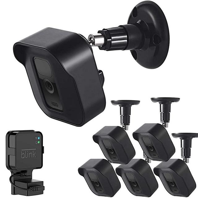 Blink Outdoor Camera Wall Mount, 360° Adjustable Mount and Weather Proof Protective Housing with Blink Sync Module Outlet Mount for Blink XT2 Indoor Outdoor Home Security Camera System (Black, 5 Pack)