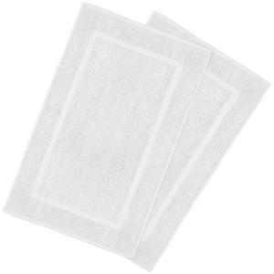 Utopia Towels 21-Inch-by-34-Inch Cotton Washable Bath Mat, 2 Pack, White