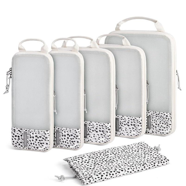 BAGSMART 6 Set /4 Set/2 Set Compression Packing Cubes for Travel, Lightweight Luggage Organizer Bags, Durable Space Saver Bags Travel Essentials