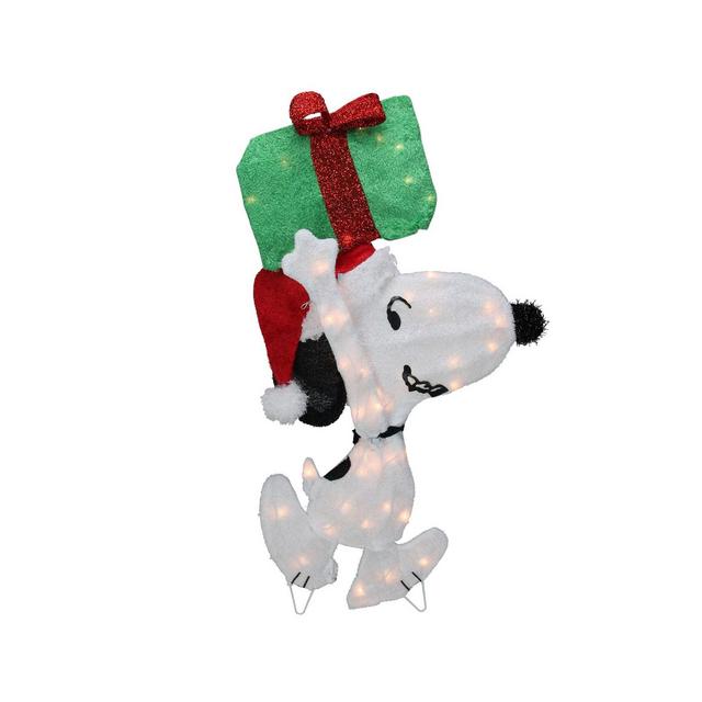 Northlight Pre-Lit Peanuts Snoopy with A Present Christmas Outdoor Decor
