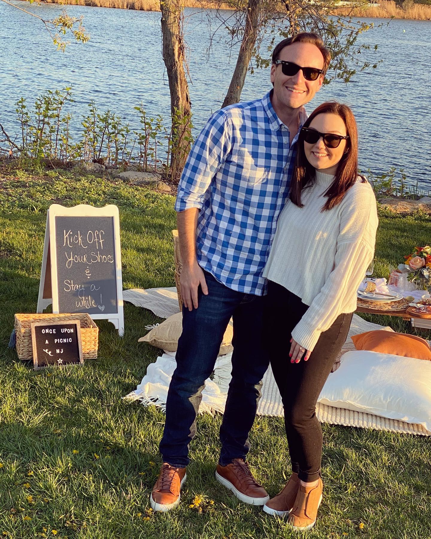 Julie surprised Colin with a picnic for his 28th birthday, Colin thought they were getting dinner in Hoboken that night (which they did after) but Julie drove and took a detour to Teaneck!