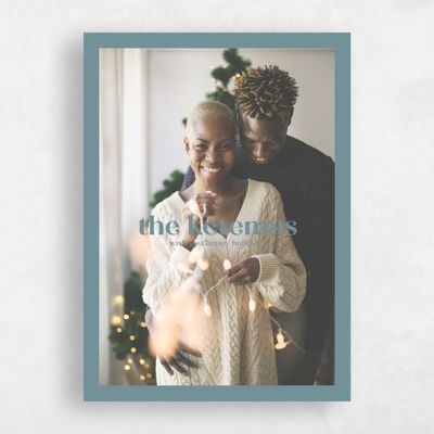 Slate, Blue Holiday Card - Lisbon