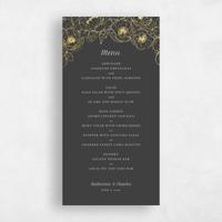Black Wedding Menu - Rooftop Foil