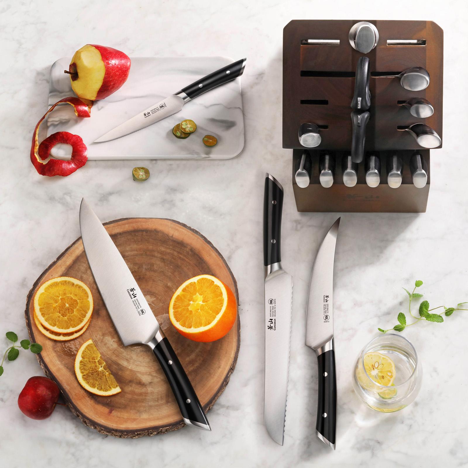 Cangshan Helena 8-Piece Knife Block Set, Black