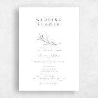 White Wedding Wedding Shower Invitation - Avila Classic