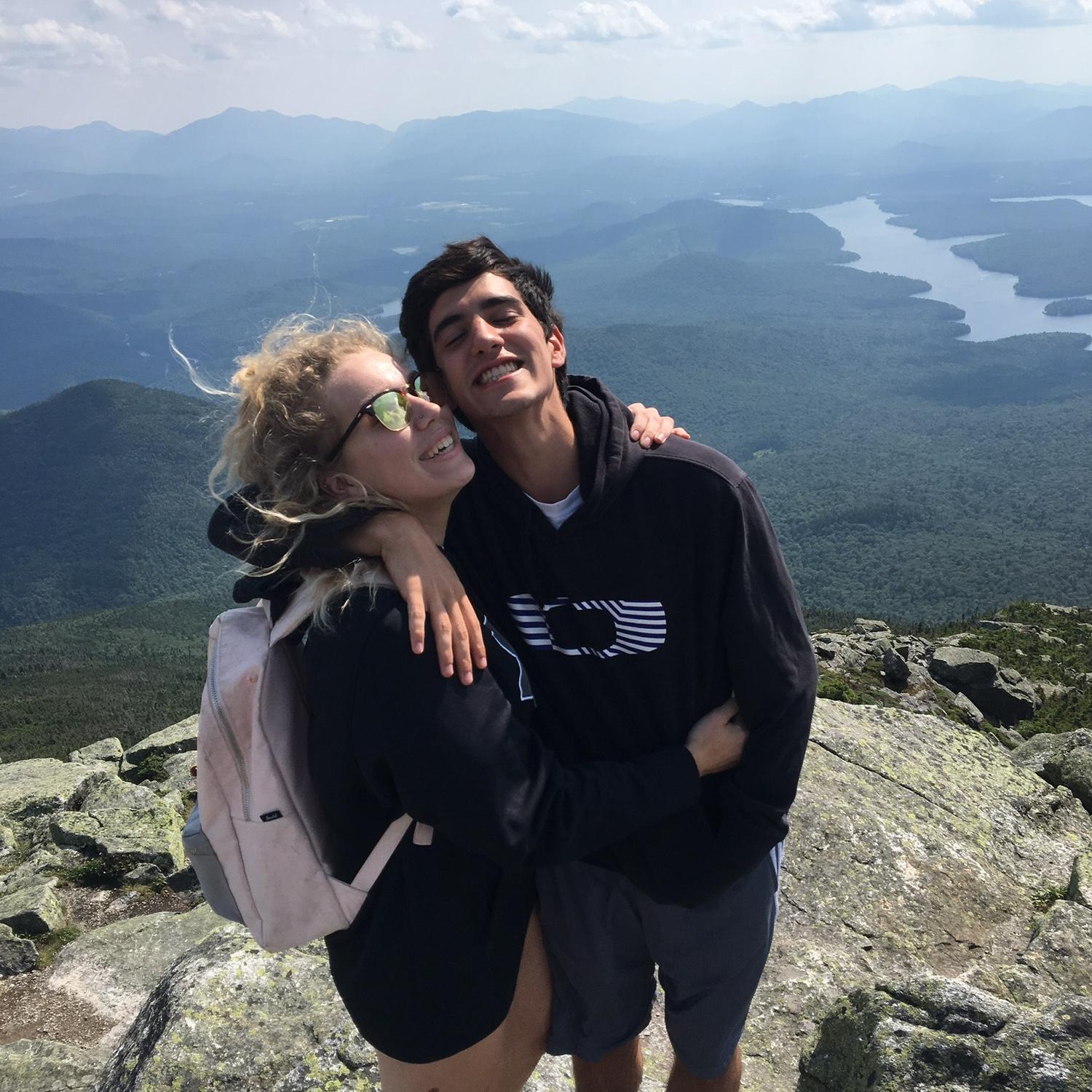 2017- At the top of Whiteface - our first trip to Lake George together