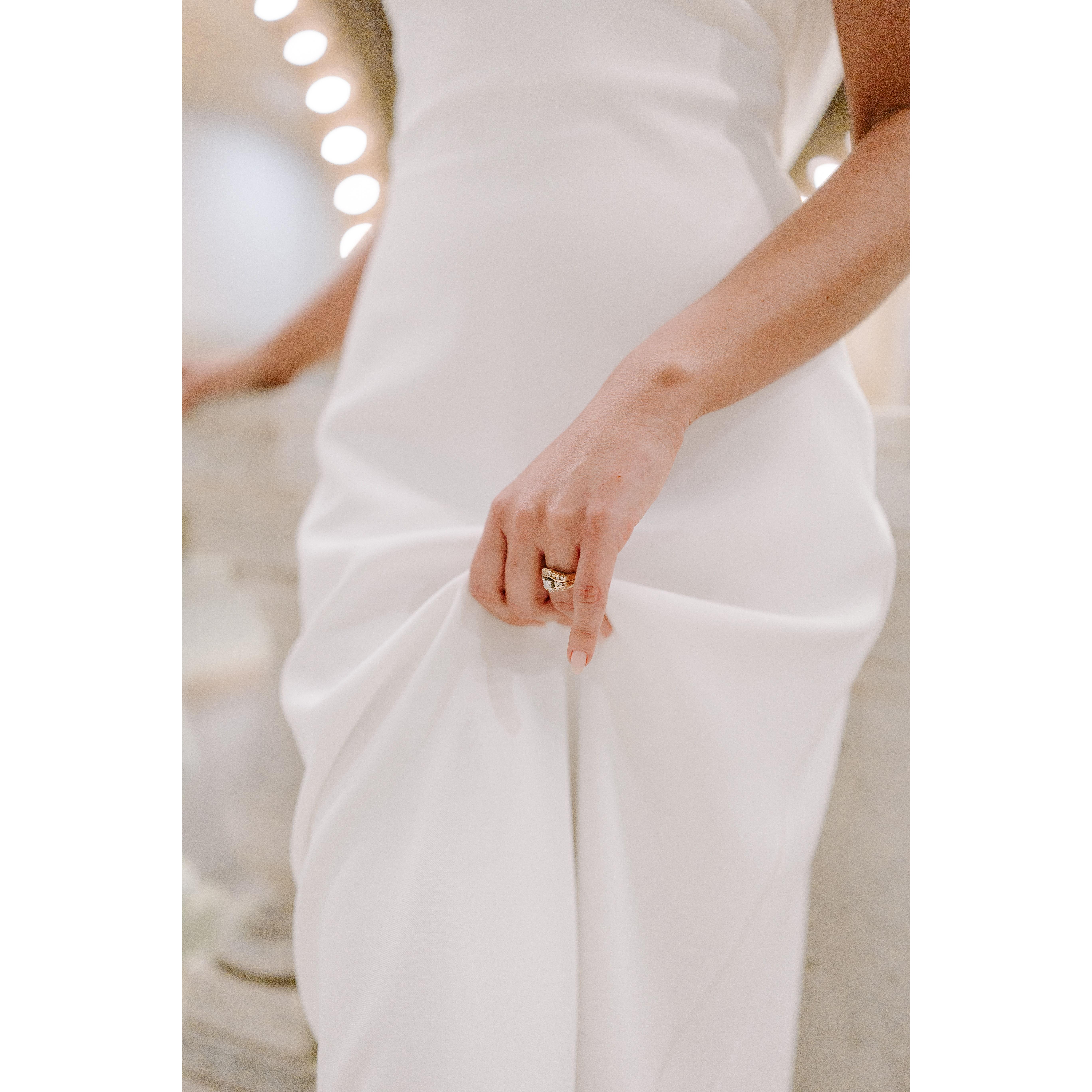 When Erin's mother passed in November, Don gifted her ring to us. It was important to Erin to get to wear it for our big day, and it fit like magic.