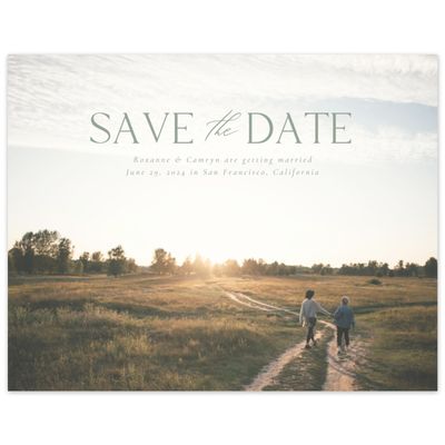 Lightest Green Wedding Digital Save the Date - Velarde Photo