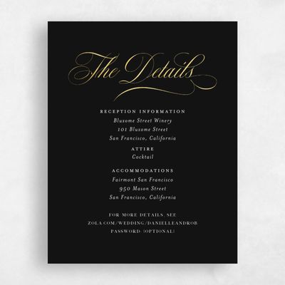Black Wedding Enclosure - Clifton Foil
