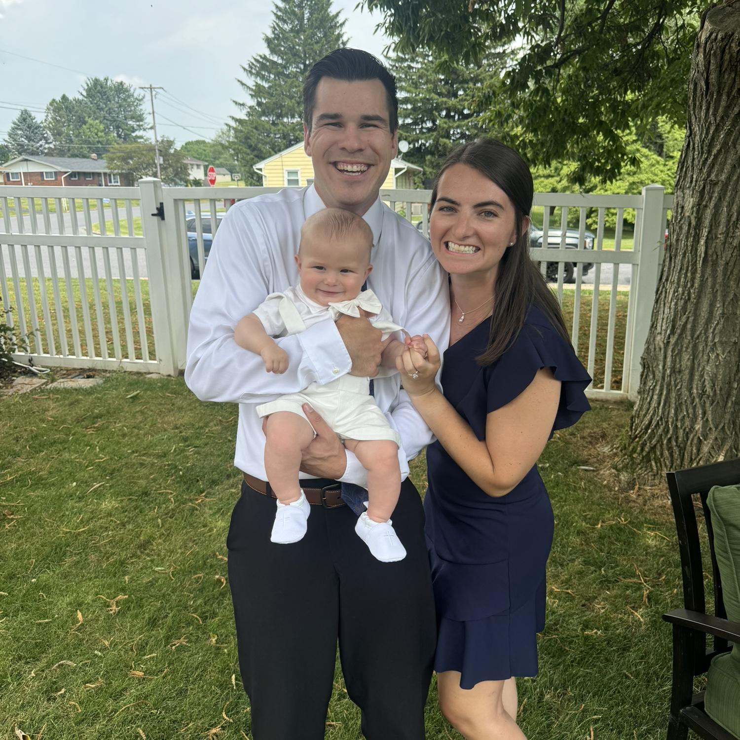 June 23, 2024. Easton, Pennsylvania. Thomas’s Baptism with his godfather, Christian!