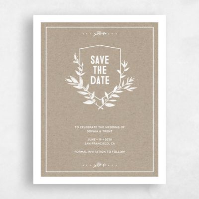 Natural, Brown Wedding Save the Date - Humboldt Classic