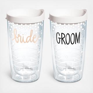 Happy Couple 2-Piece Tumbler Set With Travel Lid