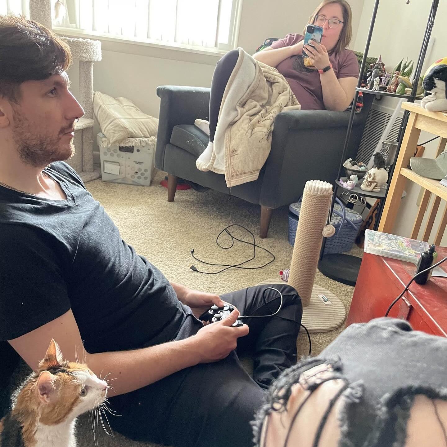 Sammie, Cooper and, Toast share a day in playing games.