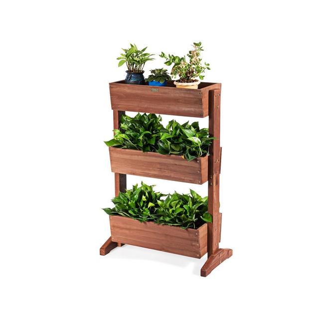 3-Tier Raised Garden Bed Vertical Freestanding Elevated Planter Patio Balcony