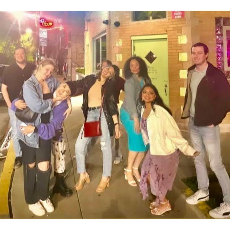 Dancing with some friends!