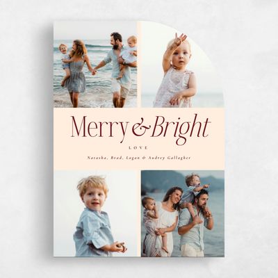 Beige Half arch Holiday Card - Opal
