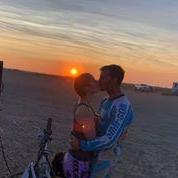 Sunset kiss at the Moses lake sand dunes