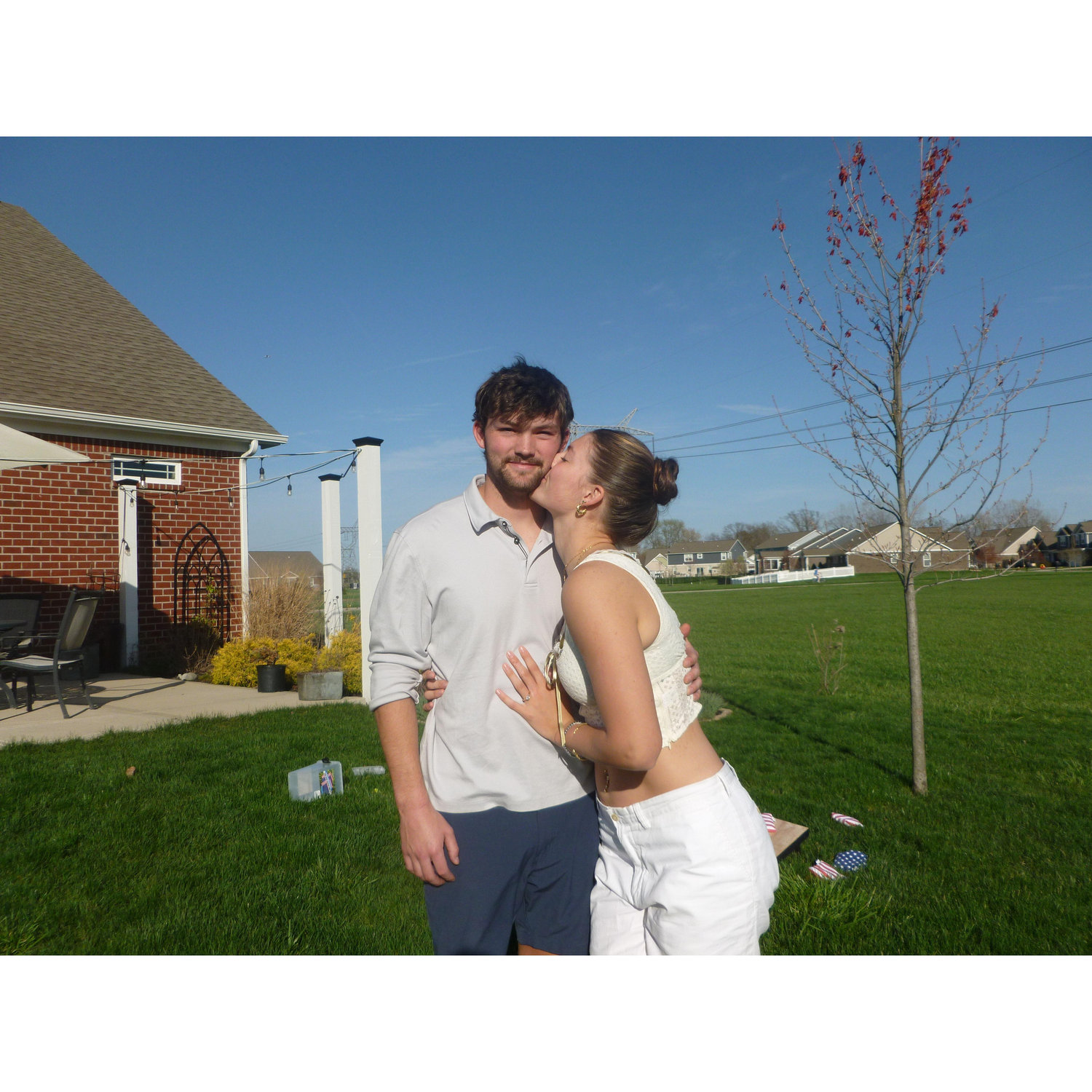 Moments after getting engaged...