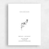 White Wedding Save the Date - Unconditional Stamp