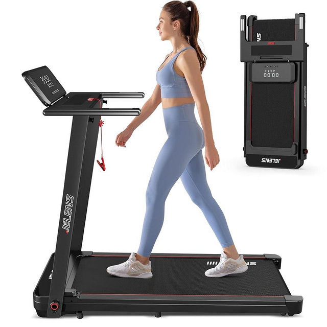 Treadmill with Desk Workstation, Walking Treadmill Pad, Portable Desk Treadmills for Home Small, Foldable Walking Pad with Handle Bar