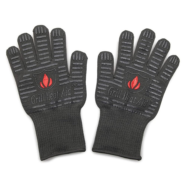 BBQ Gloves Heat Resistant 1,472℉ Extreme. Kitchen Dexterity Handle Oven Cooking Hot Food on Cast Iron, Baking, Barbecue, Smoker. Multi-Purpose Fireproof Indoor Outdoor Use Men & Women. Grill Heat Aid