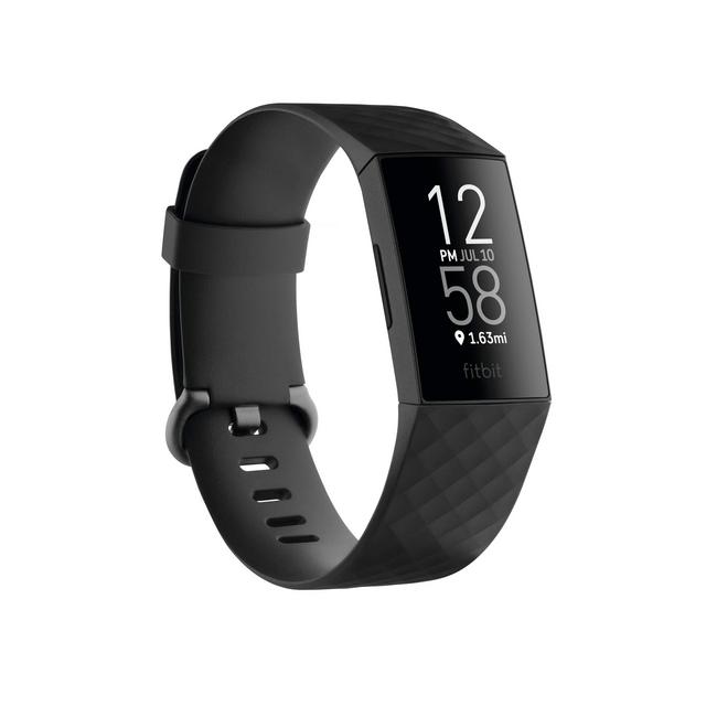 Fitbit Charge 4 Fitness and Activity Tracker with Built-in GPS, Heart Rate, Sleep & Swim Tracking, Black/Black, One Size (S & L Bands Included)