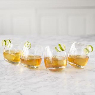 Personalized Tipsy Whiskey Glass, Set of 4