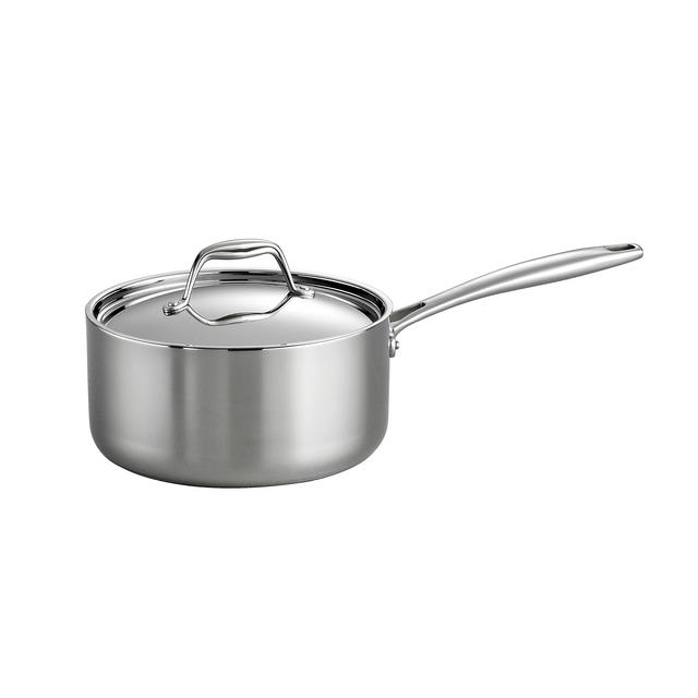 Tramontina Covered Sauce Pan Stainless Steel Tri-Ply Clad 3 Qt, 80116/023DS