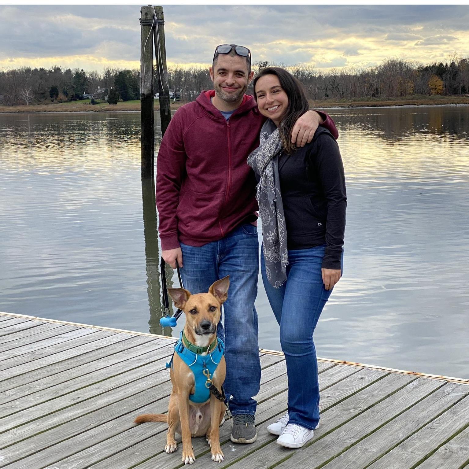 Us in Bayville, NY, not too far from our venue!