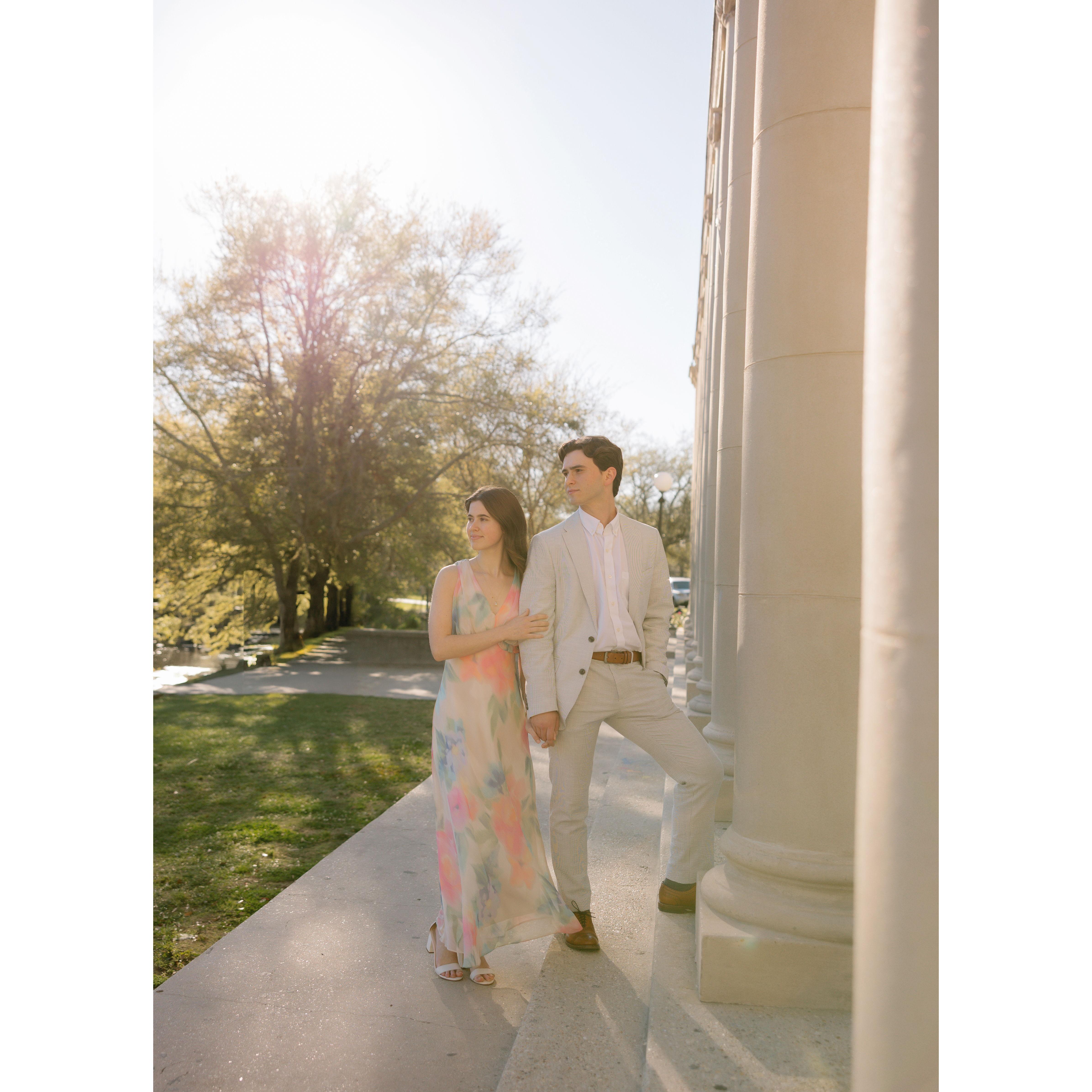 Engagement photos in City Park, New Orleans