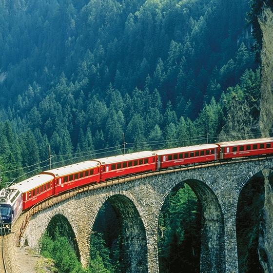 Switzerland cross country train