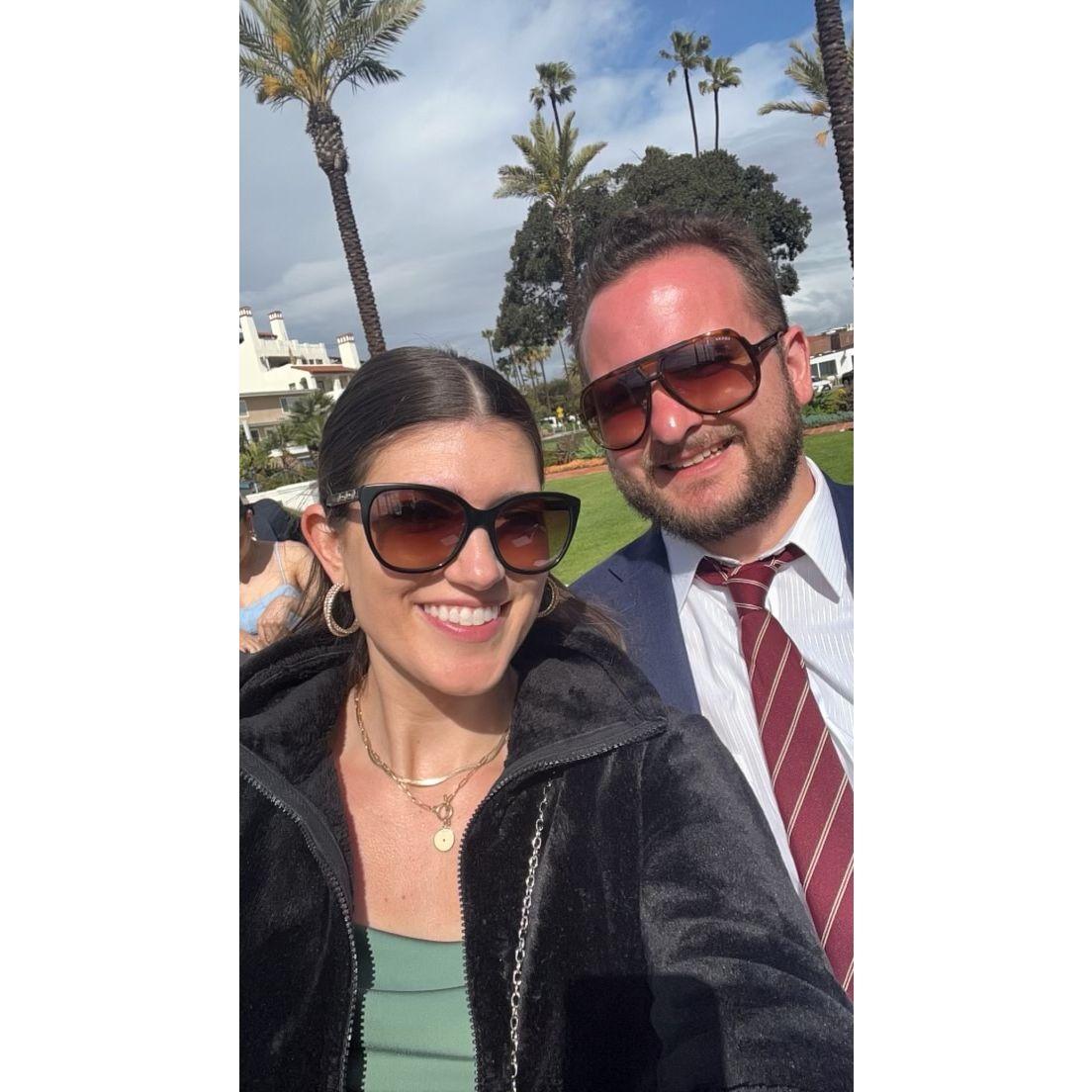 At the Fatino wedding in San Clemente, California