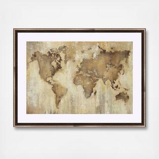 Map of the World Framed Wall Art