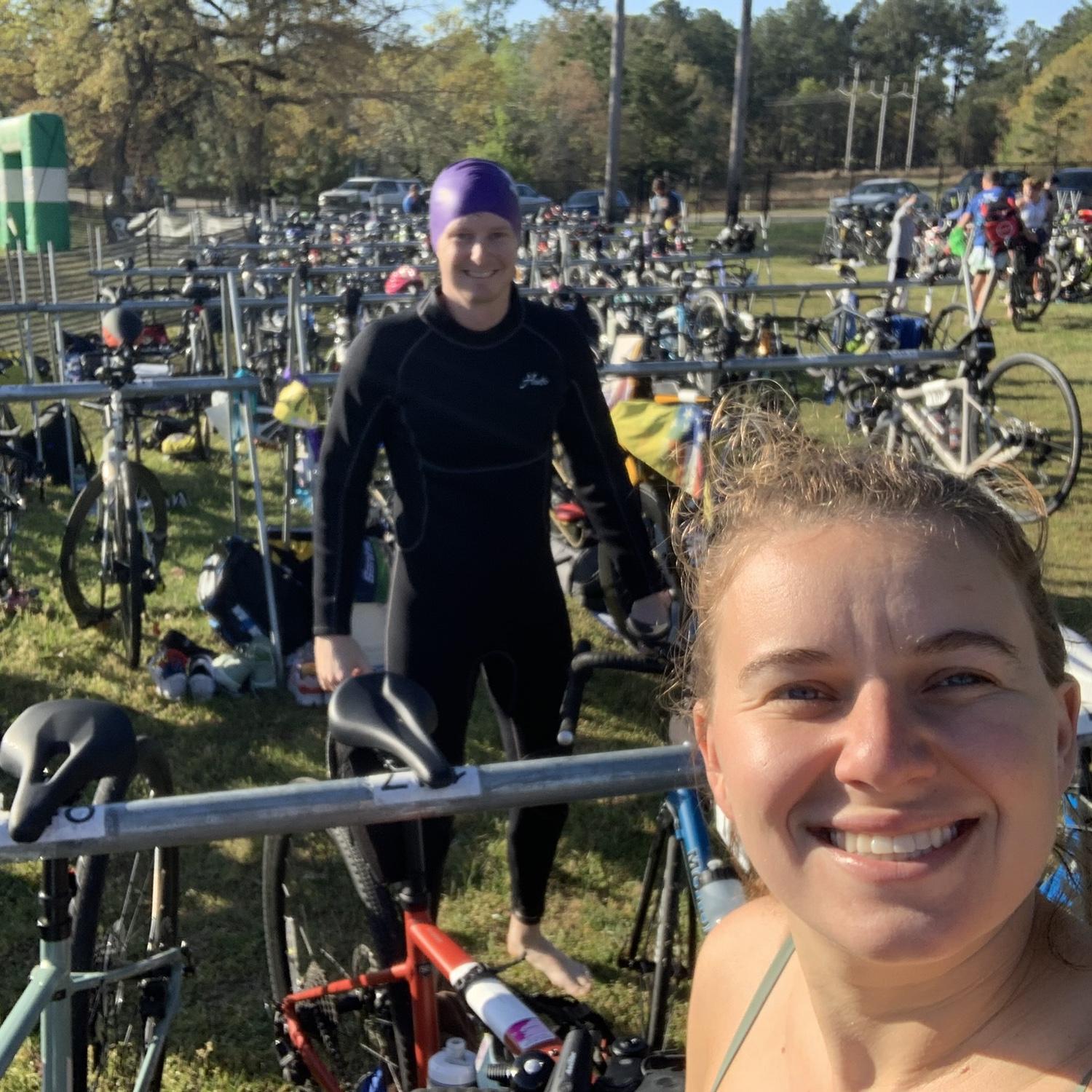 Our first Olympic triathlon together