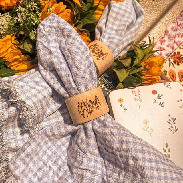 The Little Flower Design, napkin ring, Catholic gifts, wedding, homeware, wildflowers