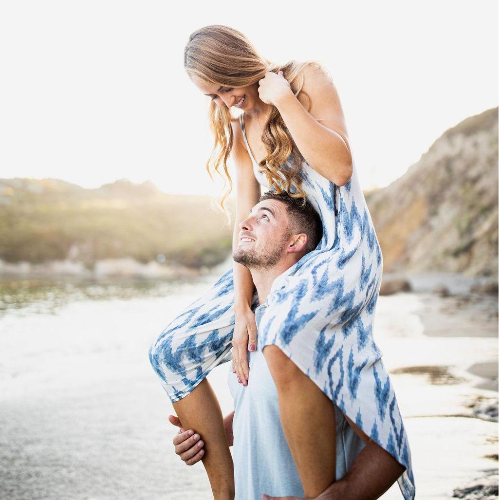 Our first round of engagement photos at Pirate's Cove