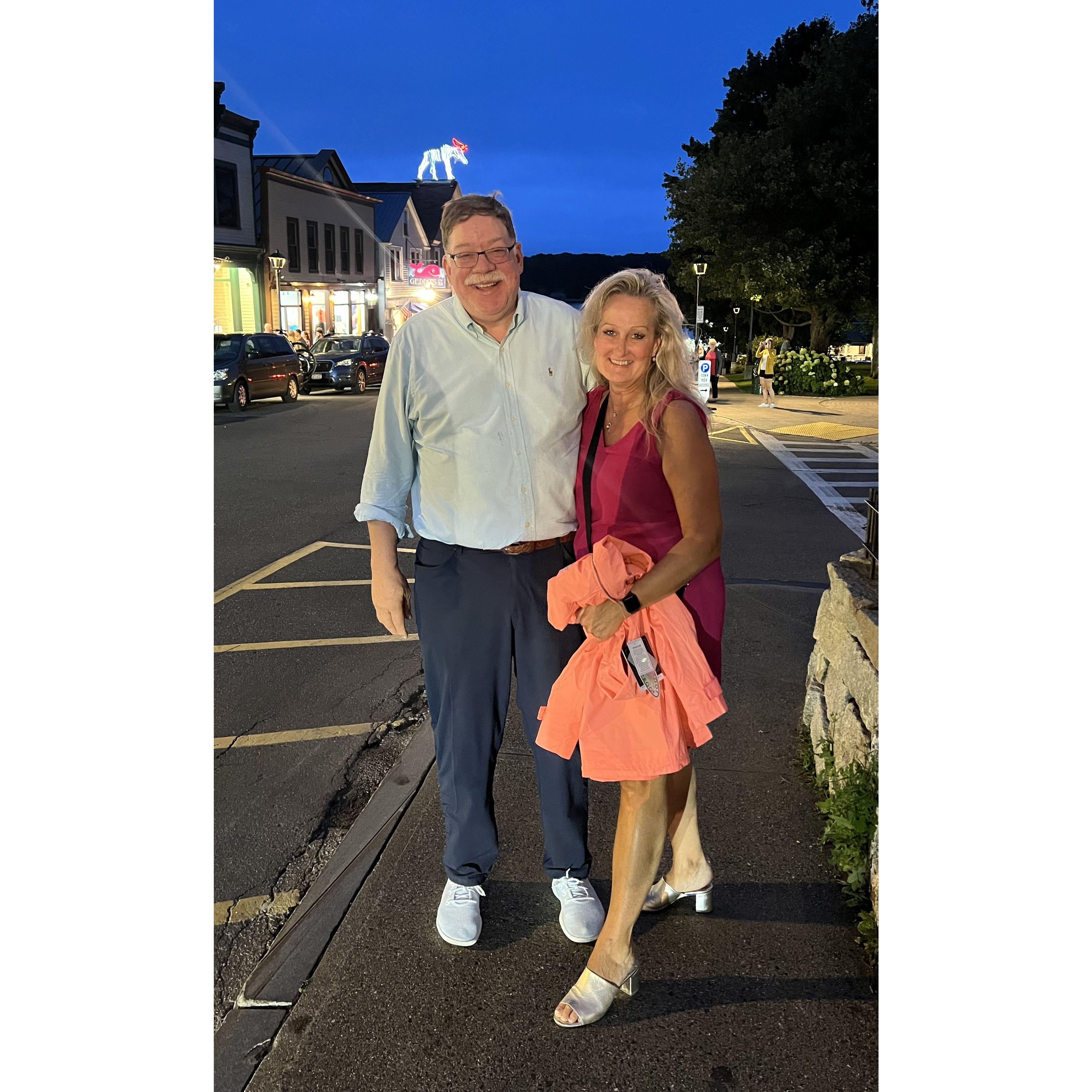 A fun night out in downtown Bar harbor.