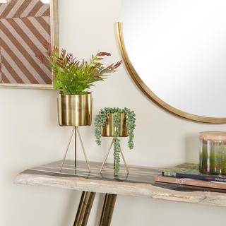 2-Piece Contemporary Planter Set with Stand