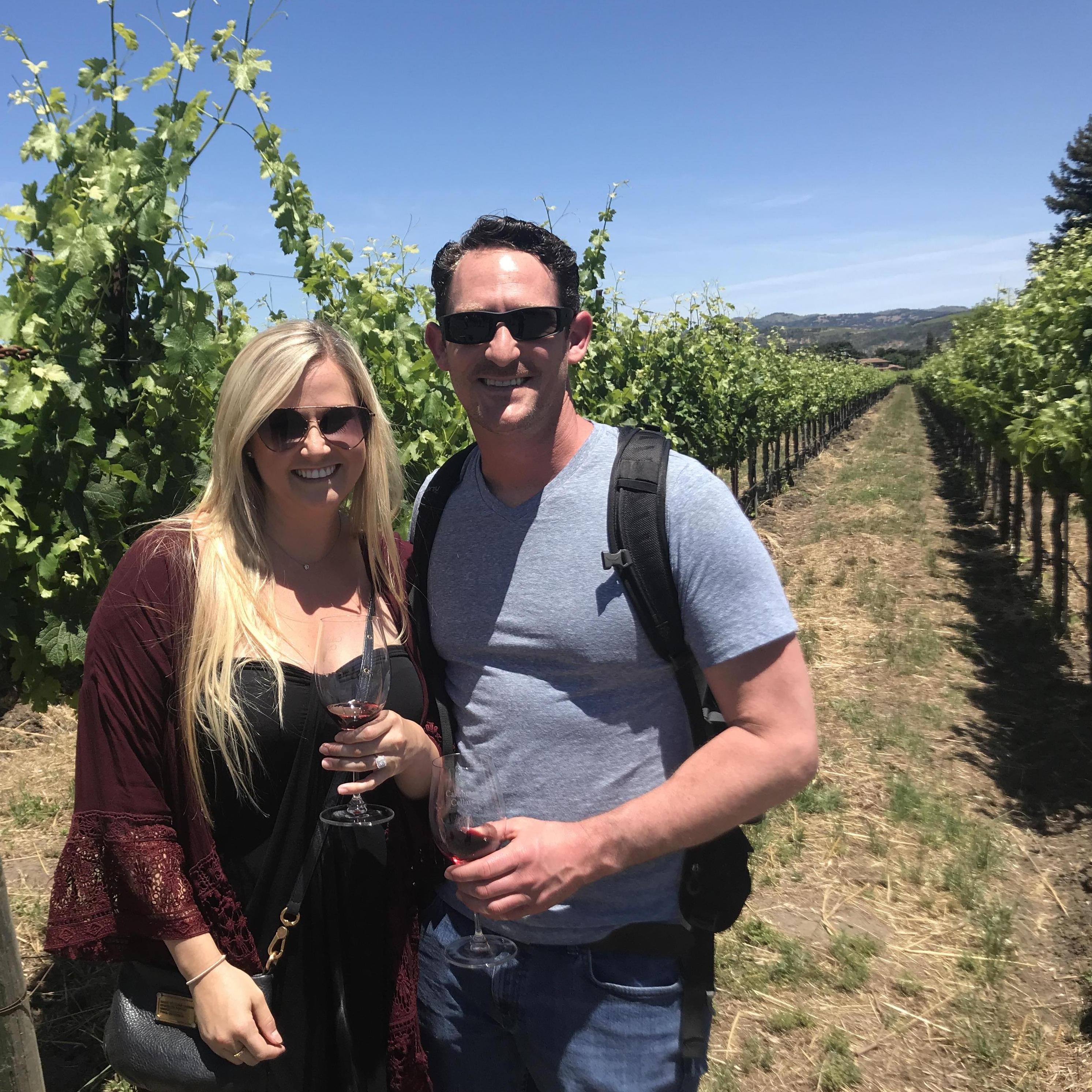 Cakebread Cellars in Napa Valley - engagement weekend, June 2019