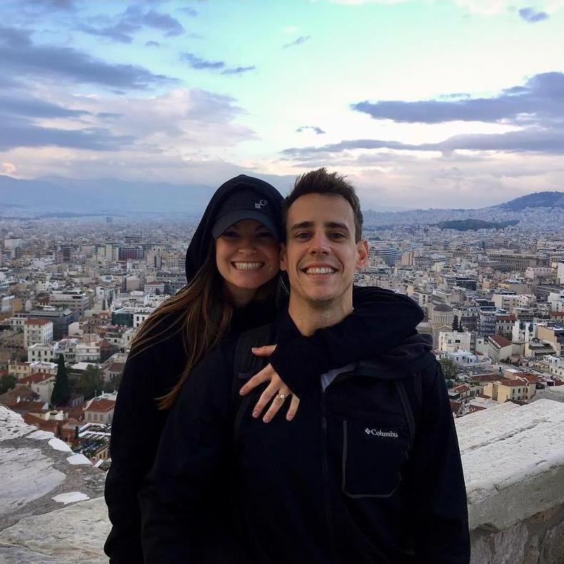 ENGAGED! In Athens, Greece