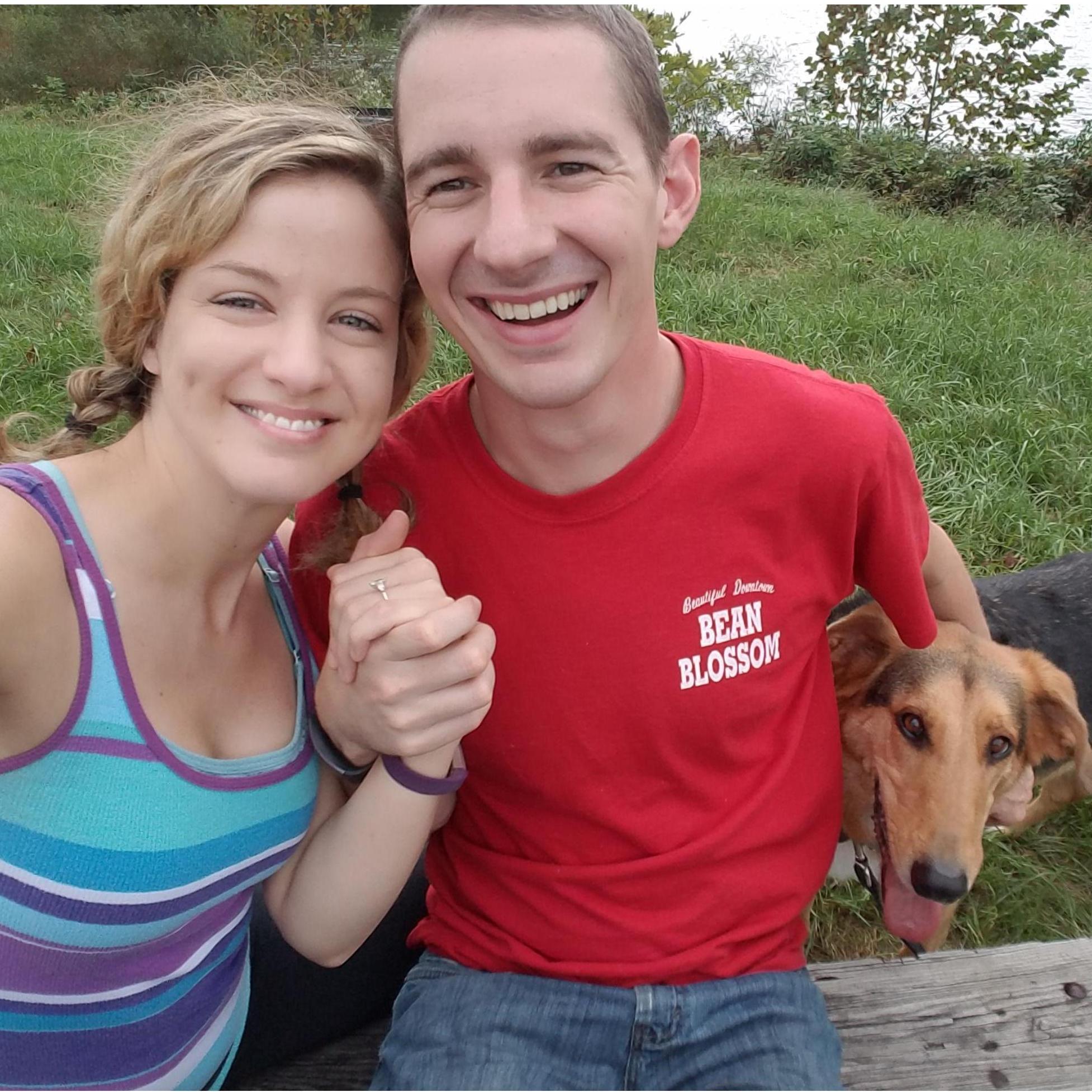 Right after we got engaged, 2018.  Yellowood state forest.