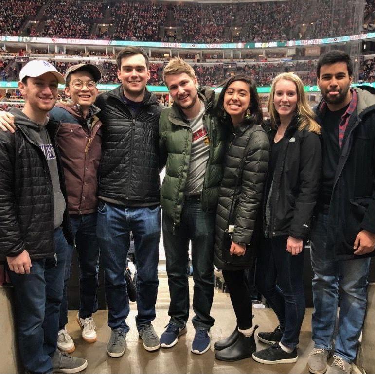 Northwestern Night at a black hawks game!