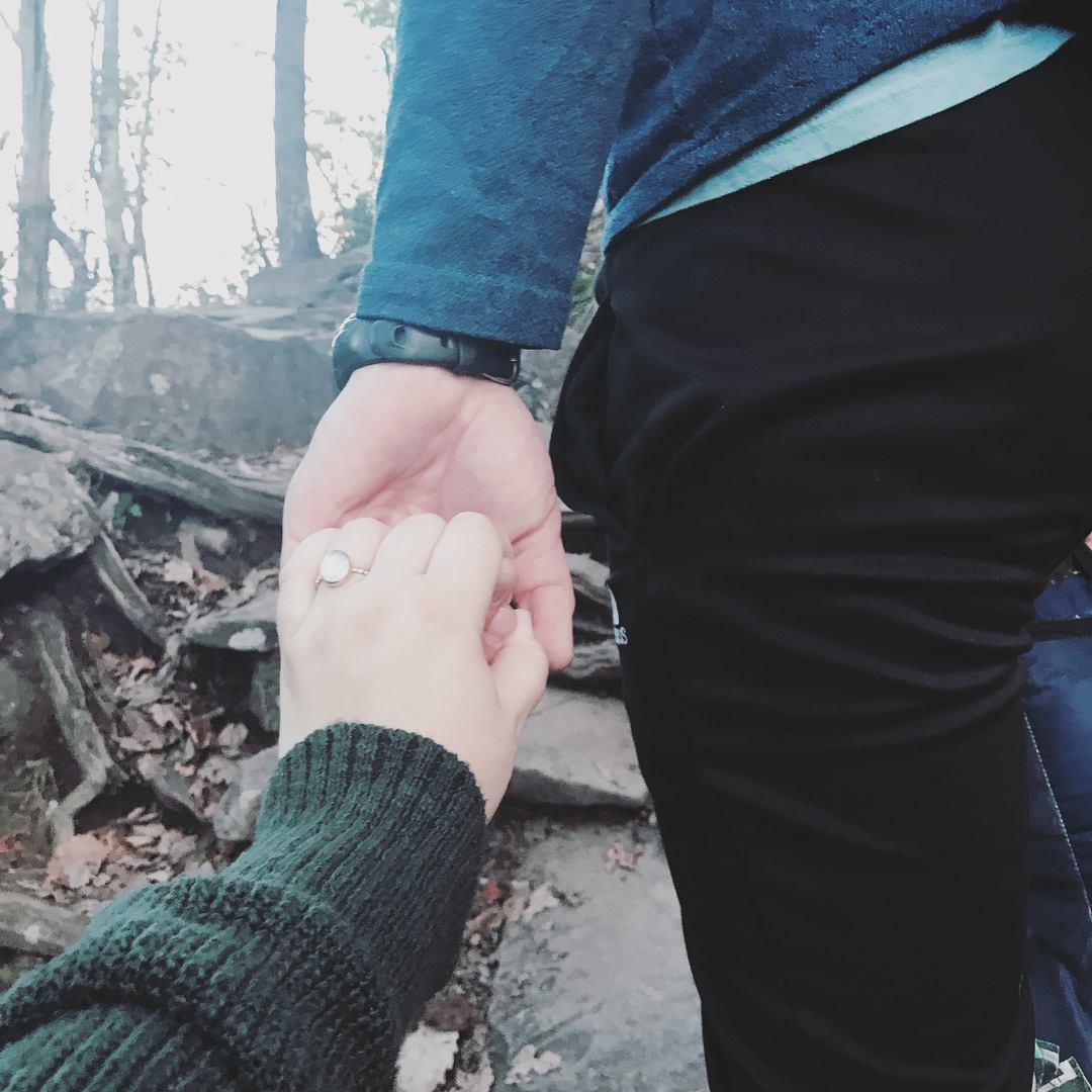 Our engagement day hike at Fall Creek Falls in Tennessee.