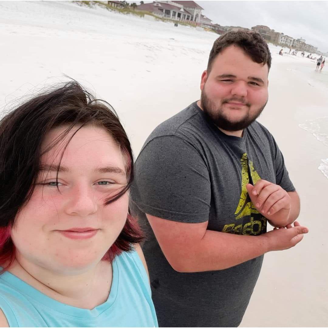 this is us on our first vacation to Panama city beach in Florida